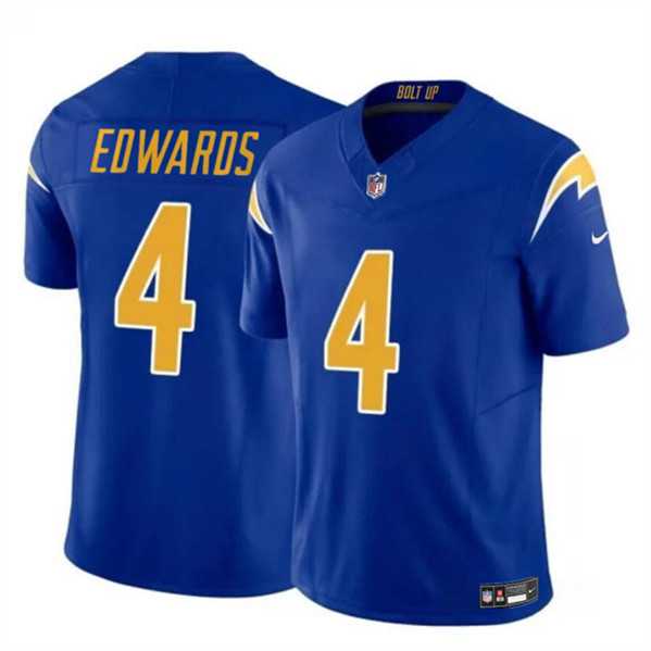 Men & Women & Youth Los Angeles Chargers #4 Gus Edwards Royal 2024 F.U.S.E. Vapor Limited Football Stitched Jersey->los angeles chargers->NFL Jersey
